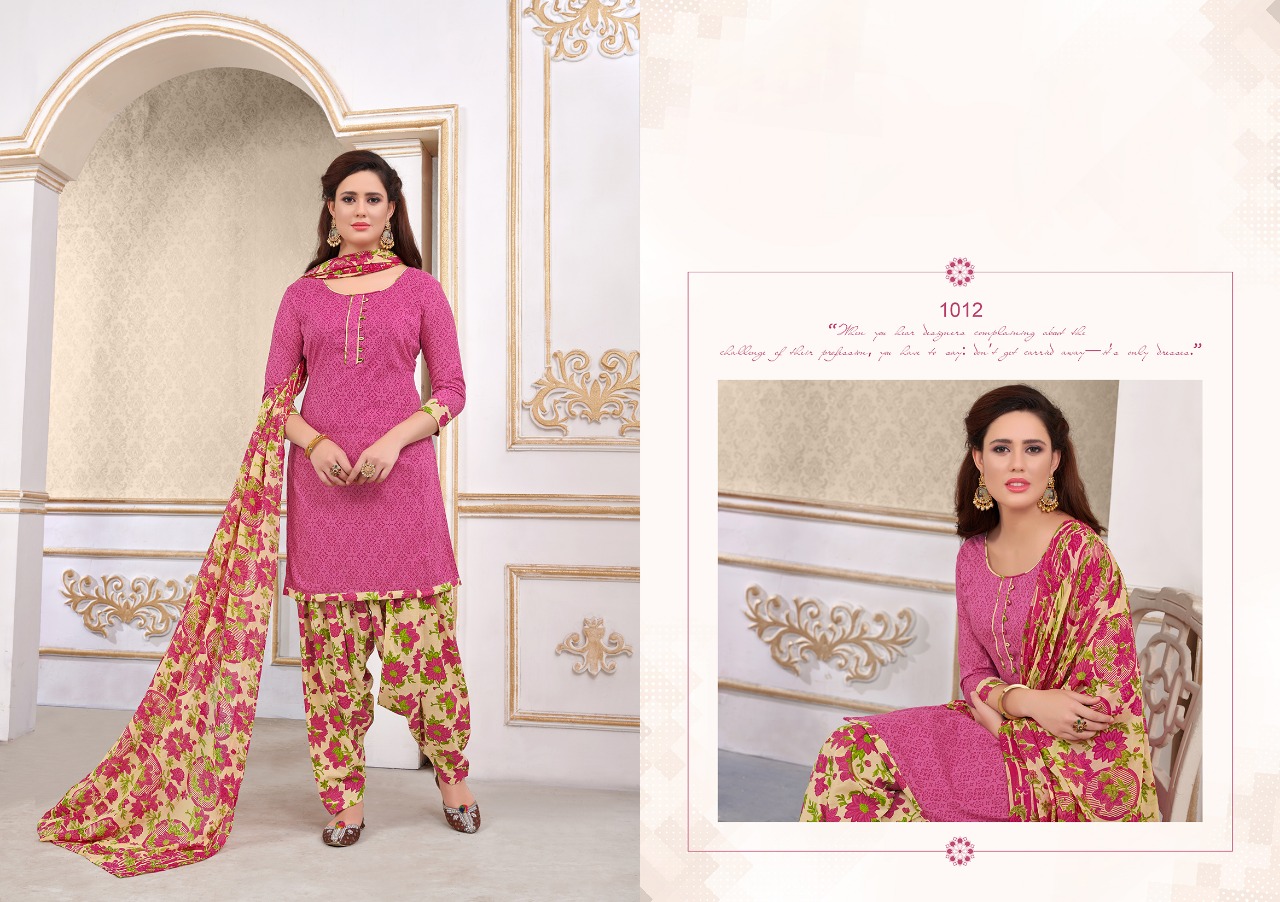 Saniya Patiyala By Ravi Creation 1001 To 1012 Series Beautiful Patiyala Suits Colorful Stylish Fancy Casual Wear & Ethnic Wear Cotton Printed Dresses At Wholesale Price