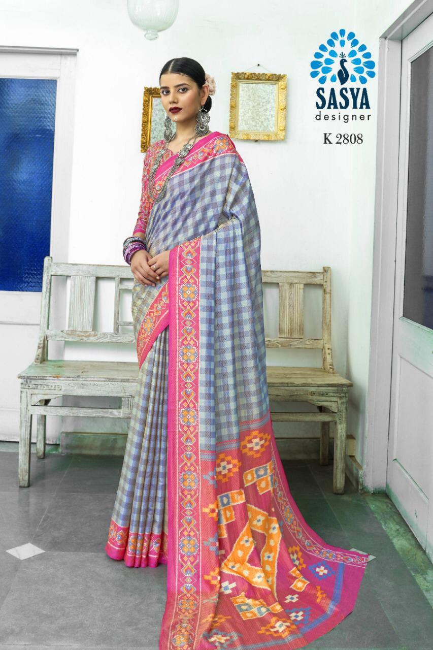 Sanwari Silk By Sasya Designer 2801 To 2816 Series Indian Traditional Wear Collection Beautiful Stylish Fancy Colorful Party Wear & Occasional Wear Exclusive Two Tone Printed Sarees At Wholesale Price