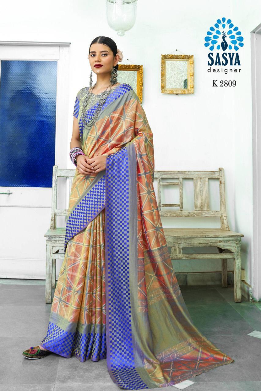 Sanwari Silk By Sasya Designer 2801 To 2816 Series Indian Traditional Wear Collection Beautiful Stylish Fancy Colorful Party Wear & Occasional Wear Exclusive Two Tone Printed Sarees At Wholesale Price