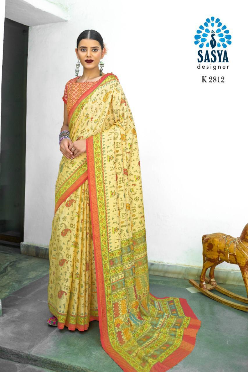 Sanwari Silk By Sasya Designer 2801 To 2816 Series Indian Traditional Wear Collection Beautiful Stylish Fancy Colorful Party Wear & Occasional Wear Exclusive Two Tone Printed Sarees At Wholesale Price