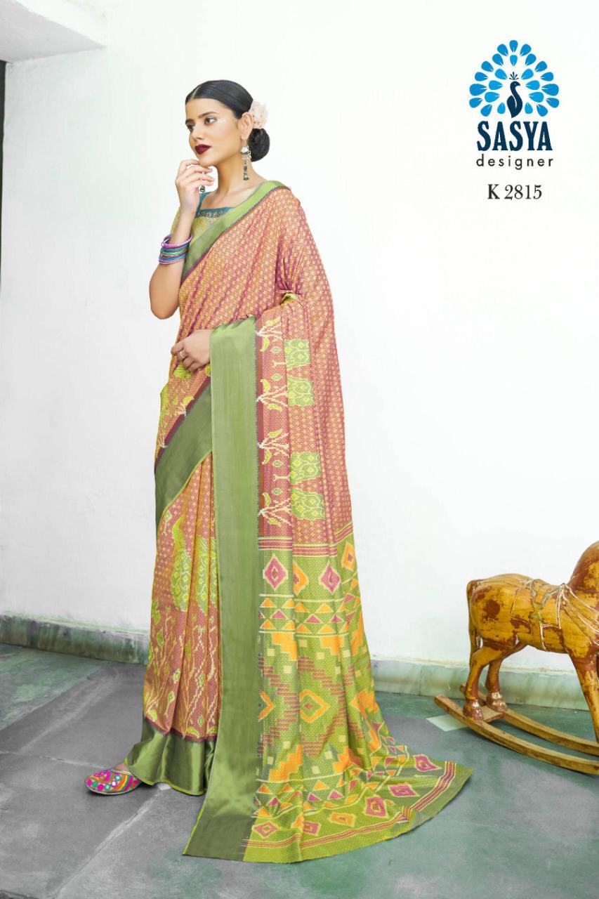 Sanwari Silk By Sasya Designer 2801 To 2816 Series Indian Traditional Wear Collection Beautiful Stylish Fancy Colorful Party Wear & Occasional Wear Exclusive Two Tone Printed Sarees At Wholesale Price