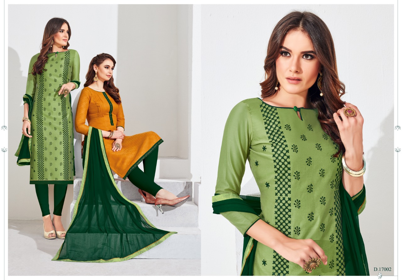 Sanwari Saloni Vol-6 By Assian Art 17001 To 17012 Series Indian Traditional Wear Collection Beautiful Stylish Fancy Colorful Party Wear & Occasional Wear Heavy Chanderi With Embroidery Work Dress At Wholesale Price