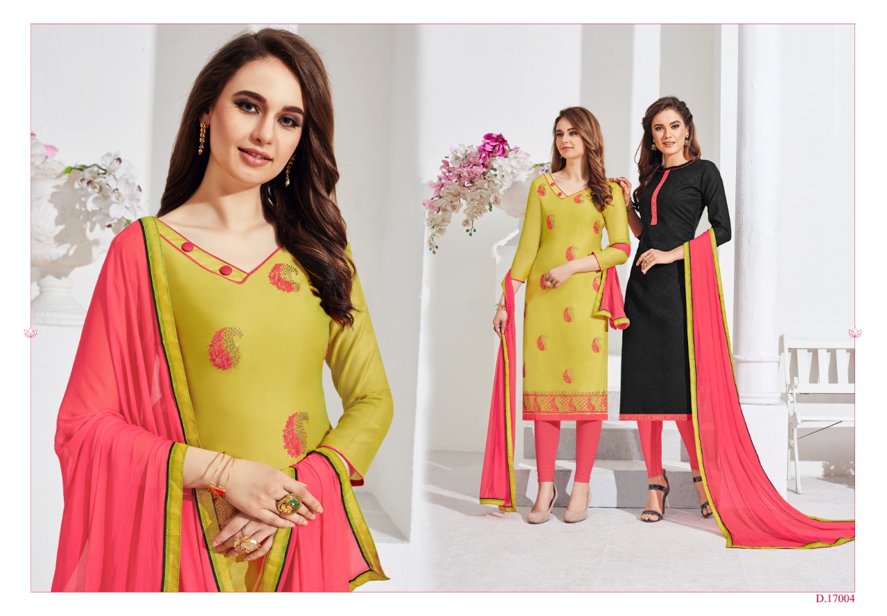 Sanwari Saloni Vol-6 By Assian Art 17001 To 17012 Series Indian Traditional Wear Collection Beautiful Stylish Fancy Colorful Party Wear & Occasional Wear Heavy Chanderi With Embroidery Work Dress At Wholesale Price