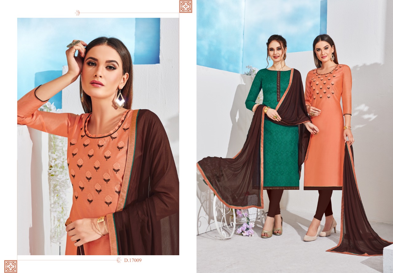 Sanwari Saloni Vol-6 By Assian Art 17001 To 17012 Series Indian Traditional Wear Collection Beautiful Stylish Fancy Colorful Party Wear & Occasional Wear Heavy Chanderi With Embroidery Work Dress At Wholesale Price