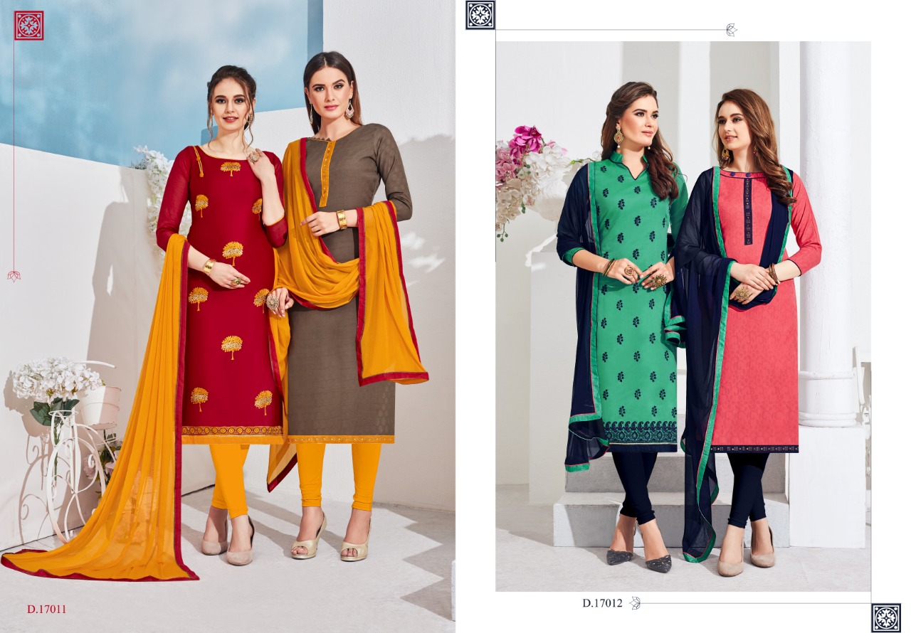 Sanwari Saloni Vol-6 By Assian Art 17001 To 17012 Series Indian Traditional Wear Collection Beautiful Stylish Fancy Colorful Party Wear & Occasional Wear Heavy Chanderi With Embroidery Work Dress At Wholesale Price