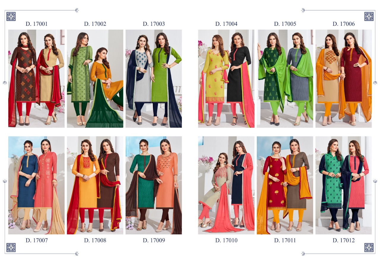 Sanwari Saloni Vol-6 By Assian Art 17001 To 17012 Series Indian Traditional Wear Collection Beautiful Stylish Fancy Colorful Party Wear & Occasional Wear Heavy Chanderi With Embroidery Work Dress At Wholesale Price