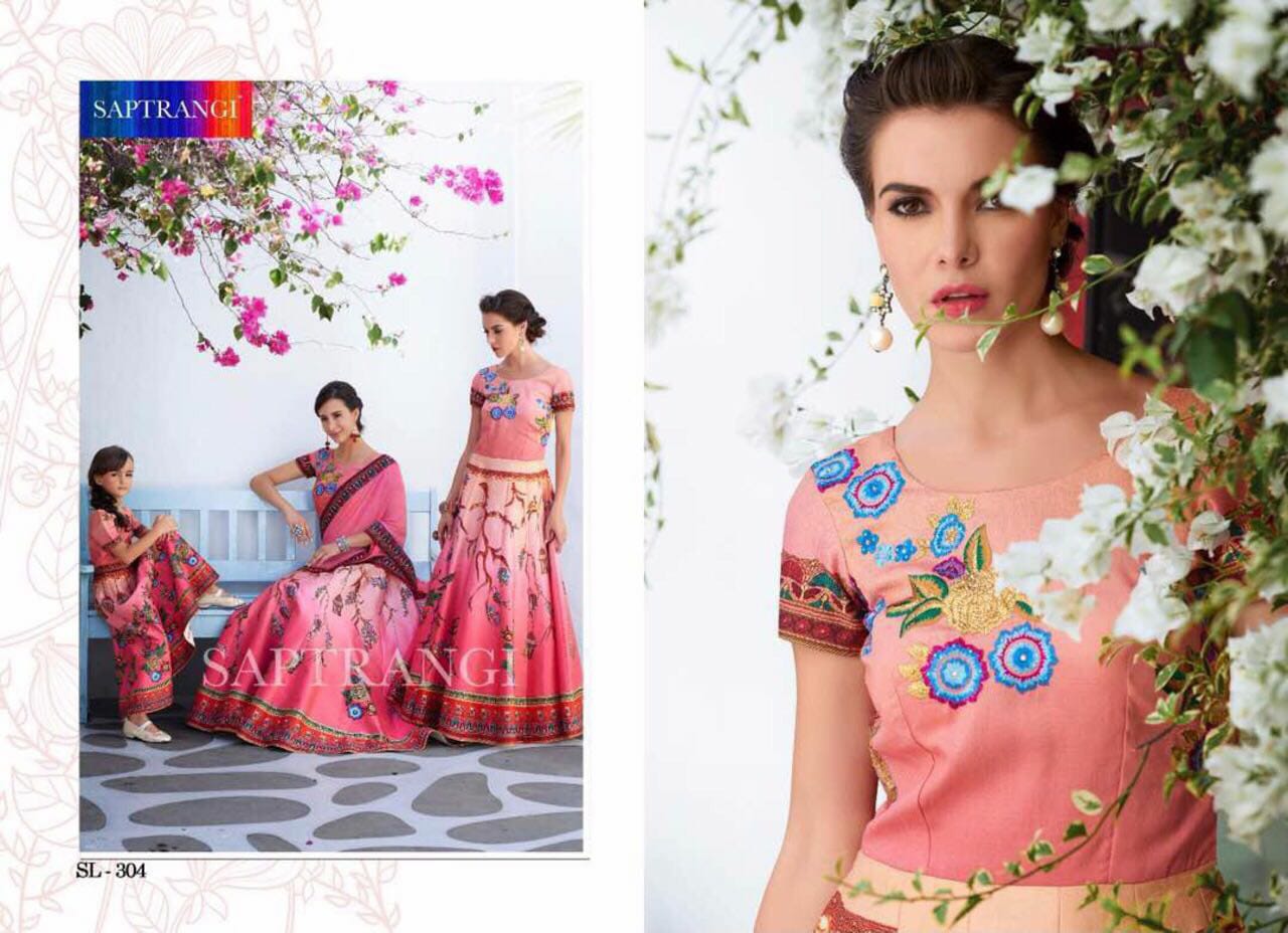 Saptrangi 301 Series By Saptrangi 301 To 311 Series Designer Wedding Collection Suits Beautiful Stylish Fancy Colorful Party Wear & Occasional Wear Net/georgette Embroidered Lehengas At Wholesale Price