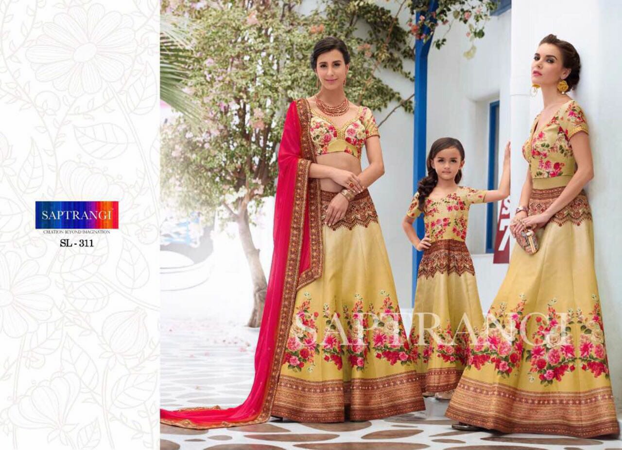 Saptrangi 301 Series By Saptrangi 301 To 311 Series Designer Wedding Collection Suits Beautiful Stylish Fancy Colorful Party Wear & Occasional Wear Net/georgette Embroidered Lehengas At Wholesale Price