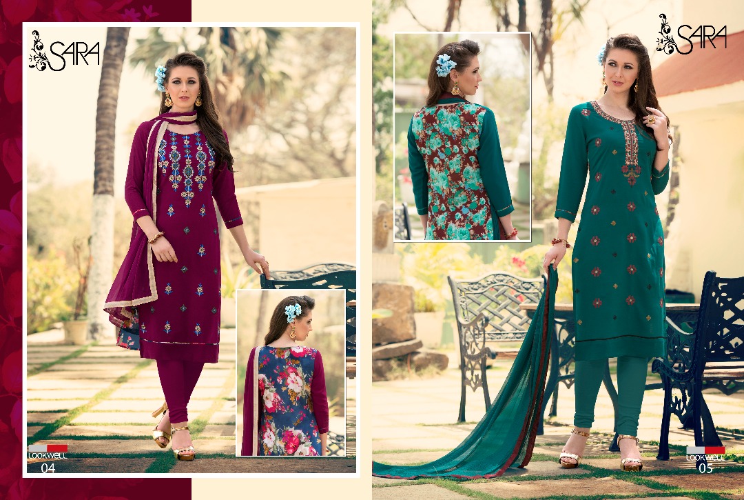 Sara By Lookwell 01 To 06 Series Beautiful Collection Suits Stylish Fancy Colorful Casual Wear & Ethnic Wear Cotton Embroidered Dresses At Wholesale Price