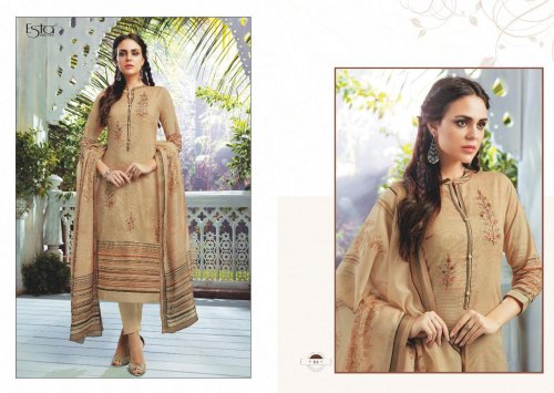Sarah By Esta Designs 01 To 12 Series Designer Suits Beautiful Stylish Fancy Colorful Party Wear & Occasional Wear Digital Printed Cotton Cambric With Shiffli Embroidery Dresses At Wholesale Price
