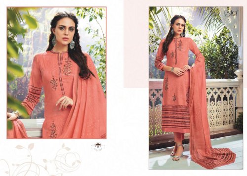 Sarah By Esta Designs 01 To 12 Series Designer Suits Beautiful Stylish Fancy Colorful Party Wear & Occasional Wear Digital Printed Cotton Cambric With Shiffli Embroidery Dresses At Wholesale Price