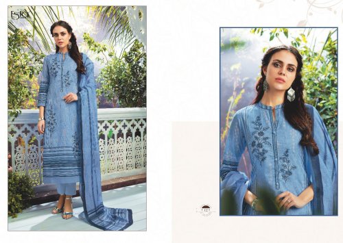 Sarah By Esta Designs 01 To 12 Series Designer Suits Beautiful Stylish Fancy Colorful Party Wear & Occasional Wear Digital Printed Cotton Cambric With Shiffli Embroidery Dresses At Wholesale Price