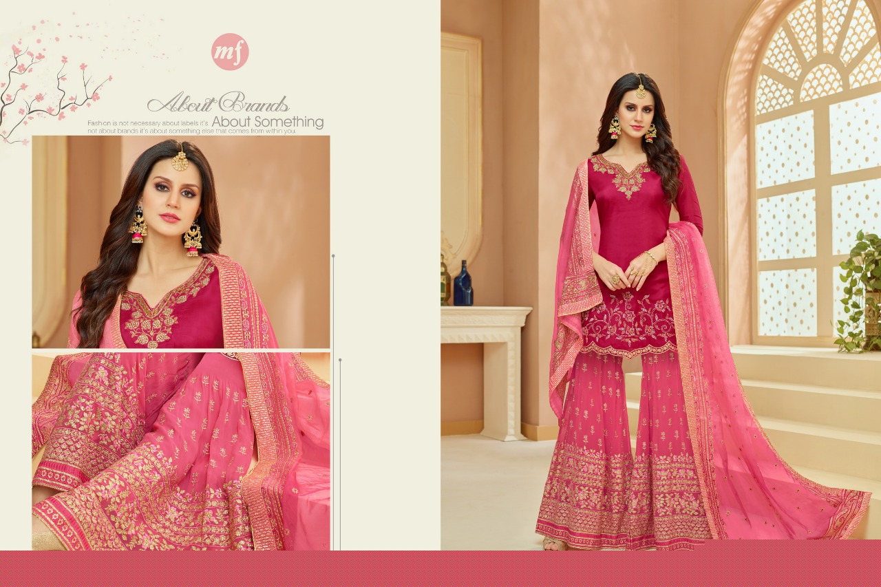 Sarara Vol-6 By Mahaveer Fashion 57006 To 57011 Series Beautiful Stylish Fancy Colorful Festive Collection Party Wear & Occasional Wear Upada Silk Embroidered Dresses At Wholesale Price