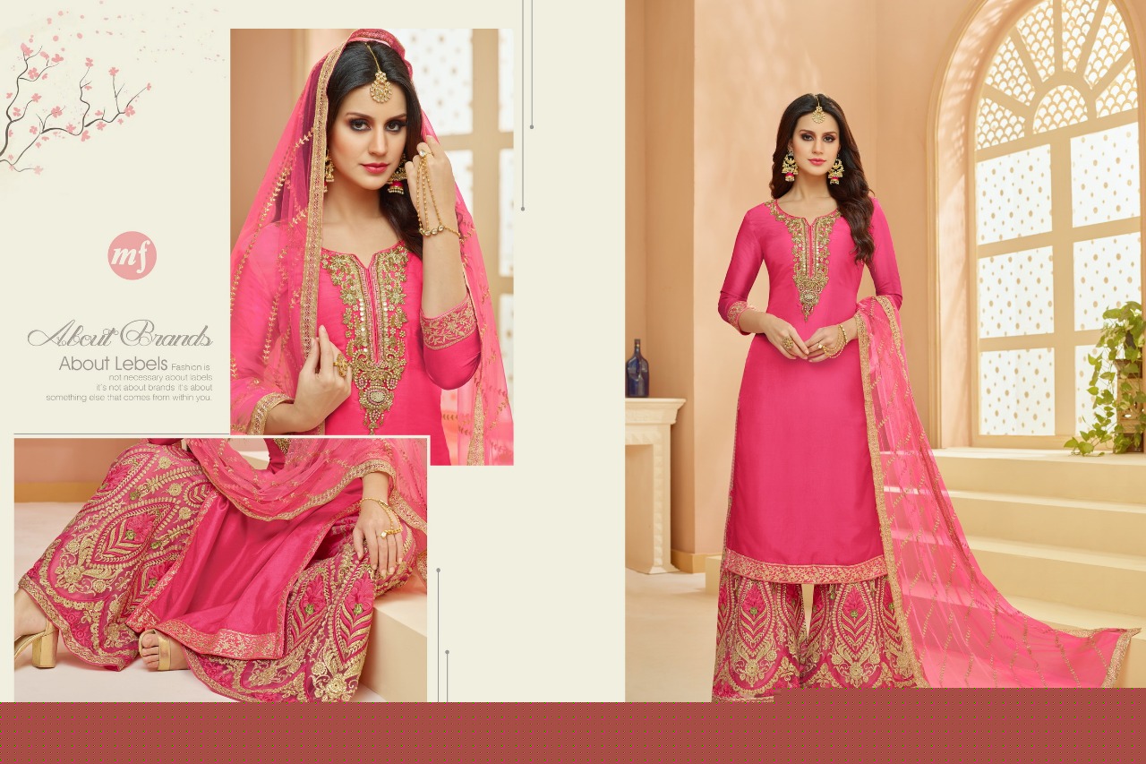 Sarara Vol-6 By Mahaveer Fashion 57006 To 57011 Series Beautiful Stylish Fancy Colorful Festive Collection Party Wear & Occasional Wear Upada Silk Embroidered Dresses At Wholesale Price