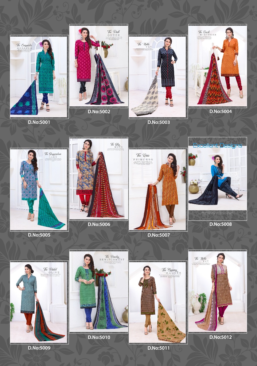 Sargan Vol-5 By Shree Laxmi Prints 5001 To 5012 Series Stylish Beautiful Fancy Colorful Casual Wear & Ethnic Wear Summer Collection Cotton Printed Dresses At Wholesale Price