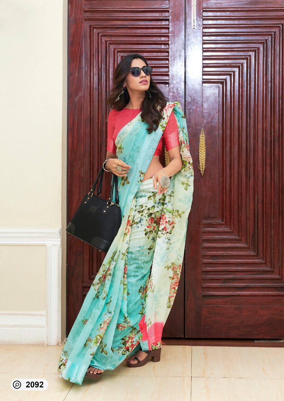 Sarika Vol-2 By Fashid Wholesale 2090 To 2099 Series Indian Traditional Wear Collection Beautiful Stylish Fancy Colorful Party Wear & Occasional Wear Soft Linen Silk Printed Sarees At Wholesale Price