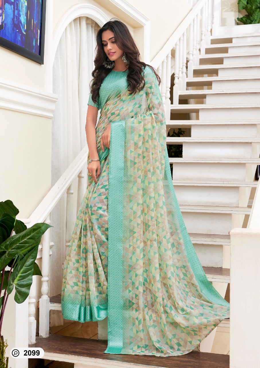 Sarika Vol-2 By Fashid Wholesale 2090 To 2099 Series Indian Traditional Wear Collection Beautiful Stylish Fancy Colorful Party Wear & Occasional Wear Soft Linen Silk Printed Sarees At Wholesale Price