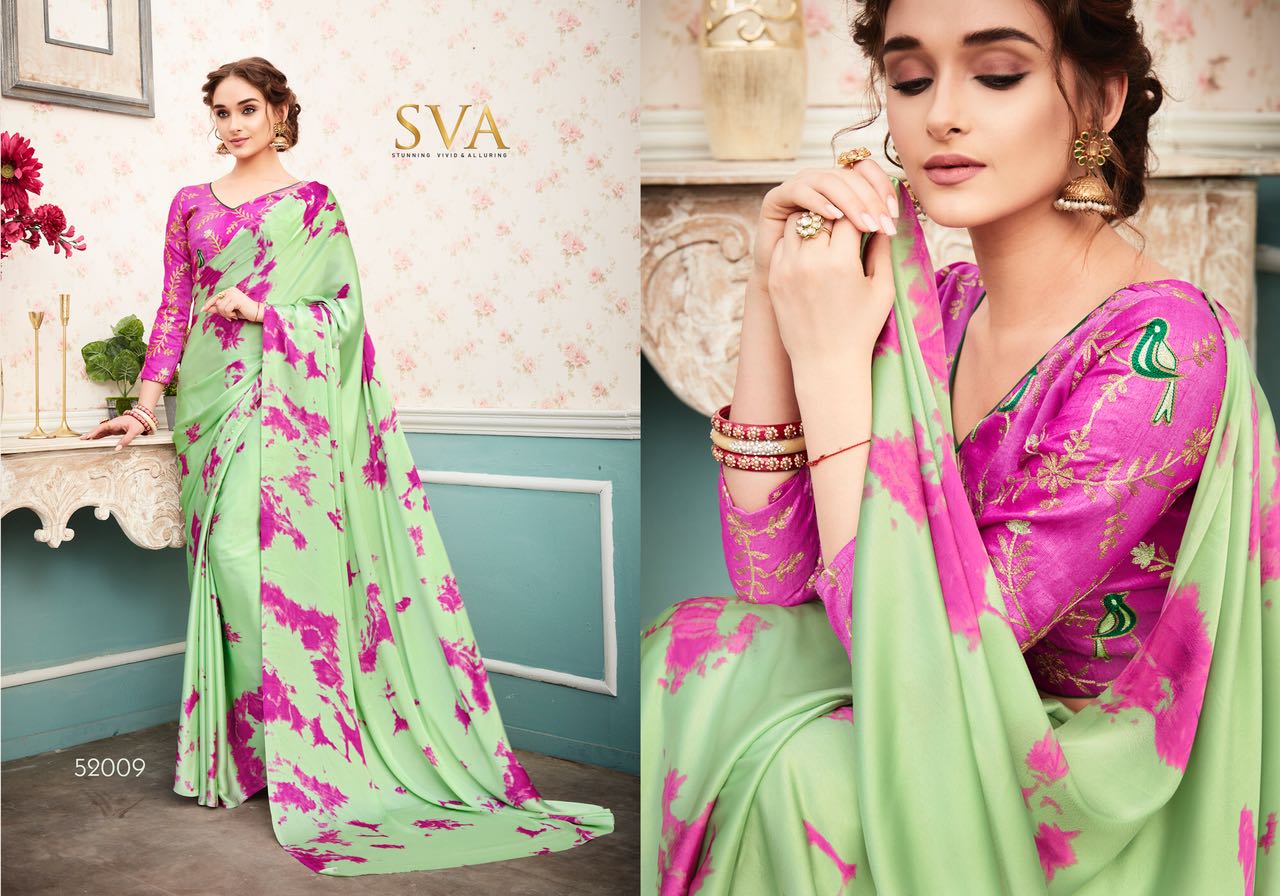 Satin Sybory Vol-2 By Sva 52001 To 52012 Series Designer Beautiful Stylish Fancy Colorful Traditional Wear Collection Party Wear & Occasional Wear Satin Printed Sarees At Wholesale Price