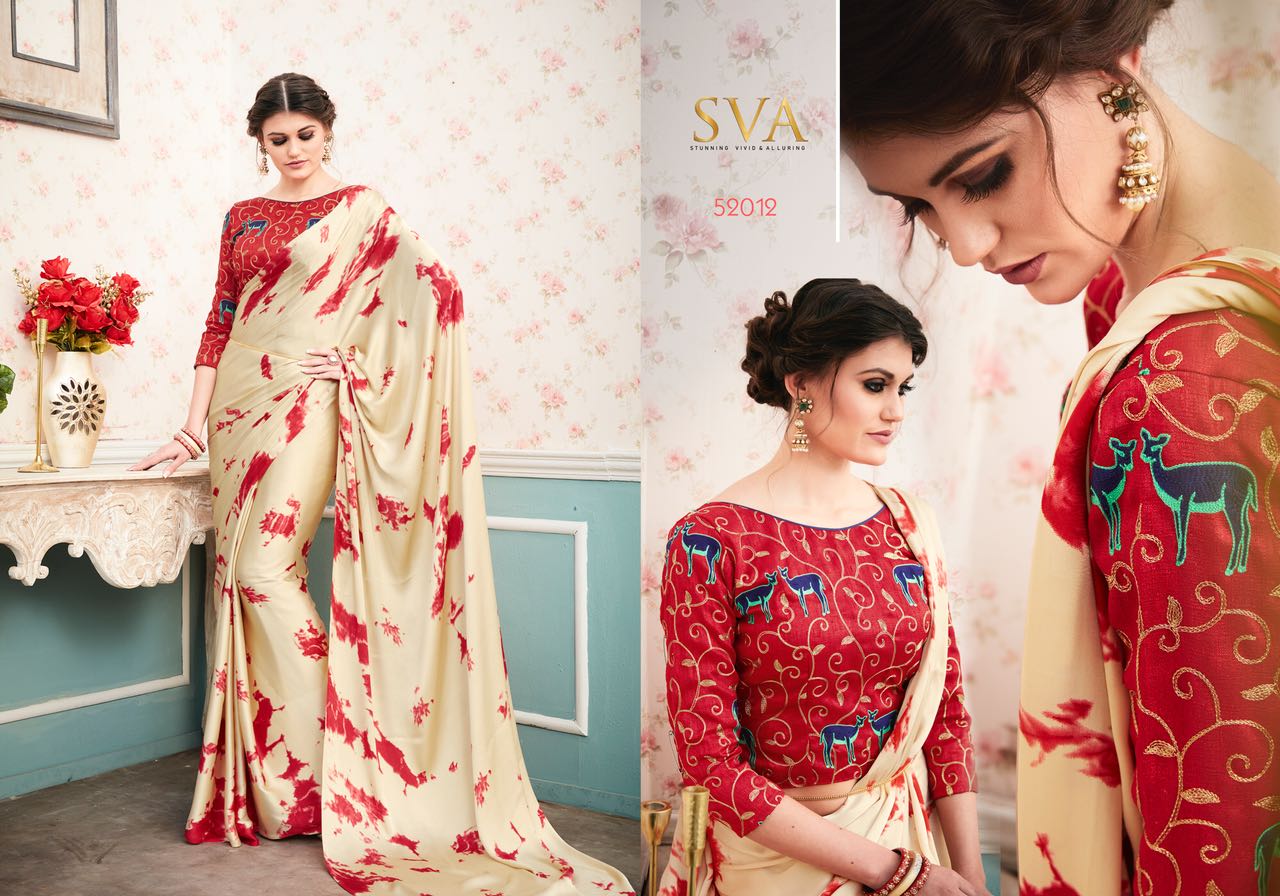 Satin Sybory Vol-2 By Sva 52001 To 52012 Series Designer Beautiful Stylish Fancy Colorful Traditional Wear Collection Party Wear & Occasional Wear Satin Printed Sarees At Wholesale Price