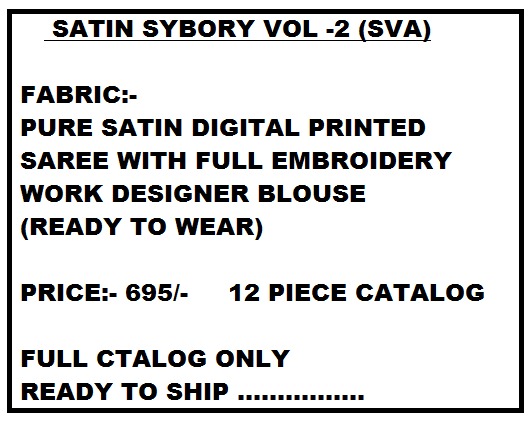 Satin Sybory Vol-2 By Sva 52001 To 52012 Series Designer Beautiful Stylish Fancy Colorful Traditional Wear Collection Party Wear & Occasional Wear Satin Printed Sarees At Wholesale Price