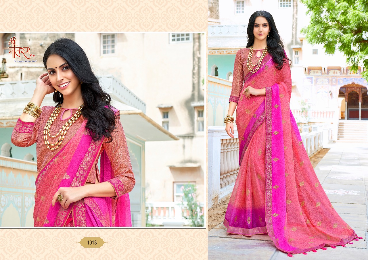 Saundarya Vol-2 By Vande Matram Designer Beautiful Indian Traditional Wear Colorful Fancy Party Wear & Occasional Wear Pure Chiffon Sarees At Wholesale Price