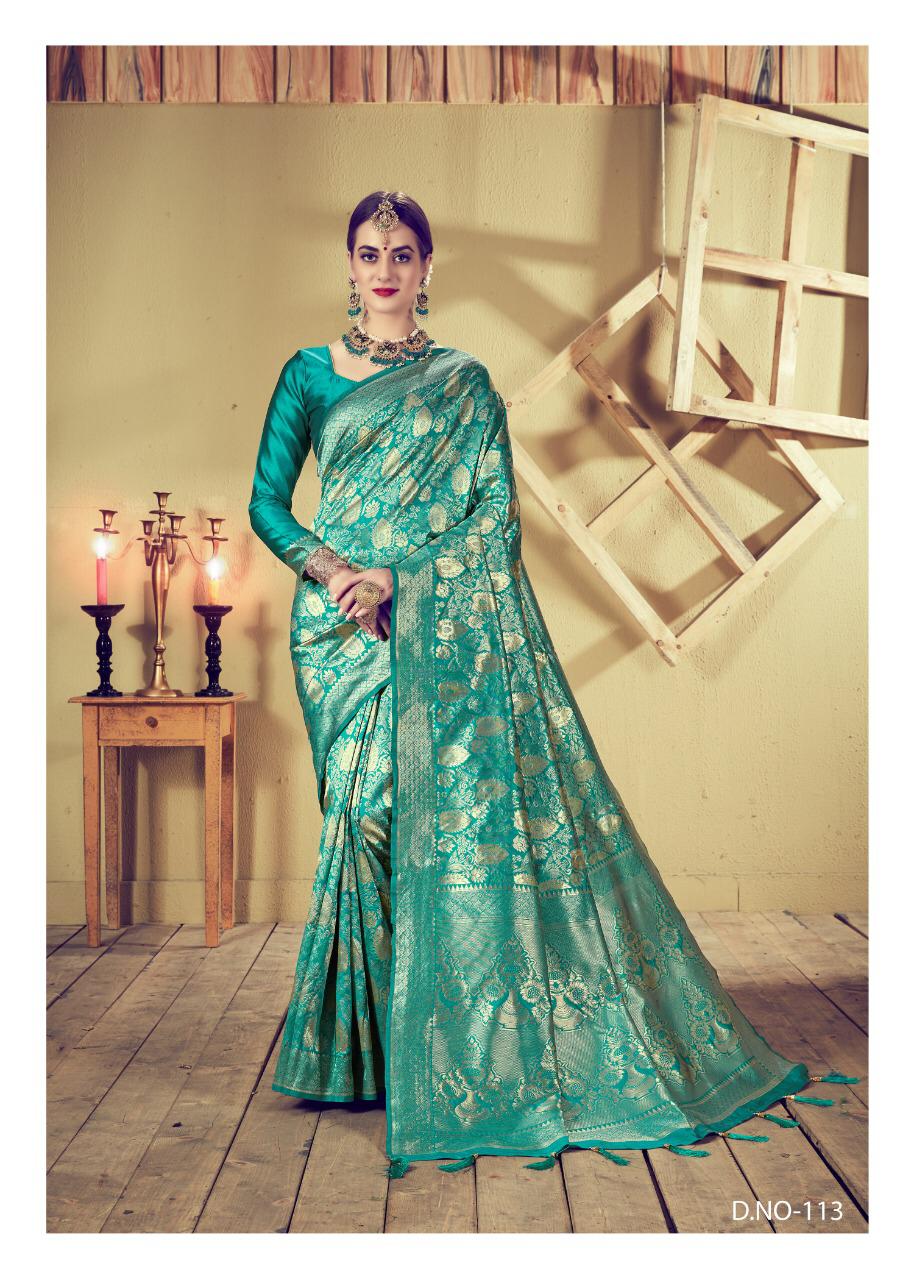 Saynaa By Kianaa Fashion 111 To 115 Series Indian Traditional Wear Collection Beautiful Stylish Fancy Colorful Party Wear & Occasional Wear Dyed Silk Printed Sarees At Wholesale Price