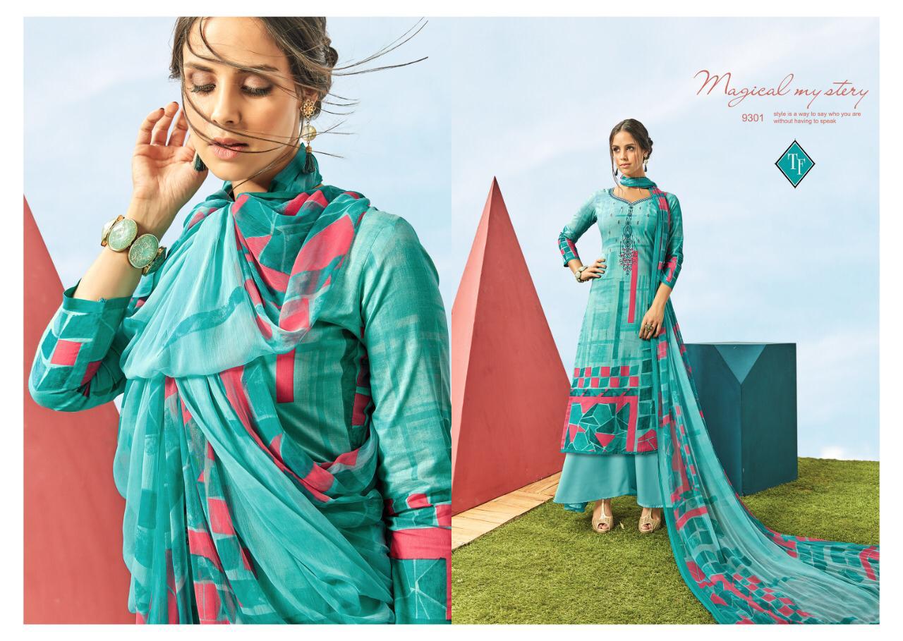 Sayra Vol-1 By Taniksh Fashion 9301 To 9310 Series Beautiful Suits Colorful Stylish Fancy Casual Wear & Ethnic Wear Pure Lawn Cabmric Geometrical Print With Heavy Embroidery Dresses At Wholesale Price