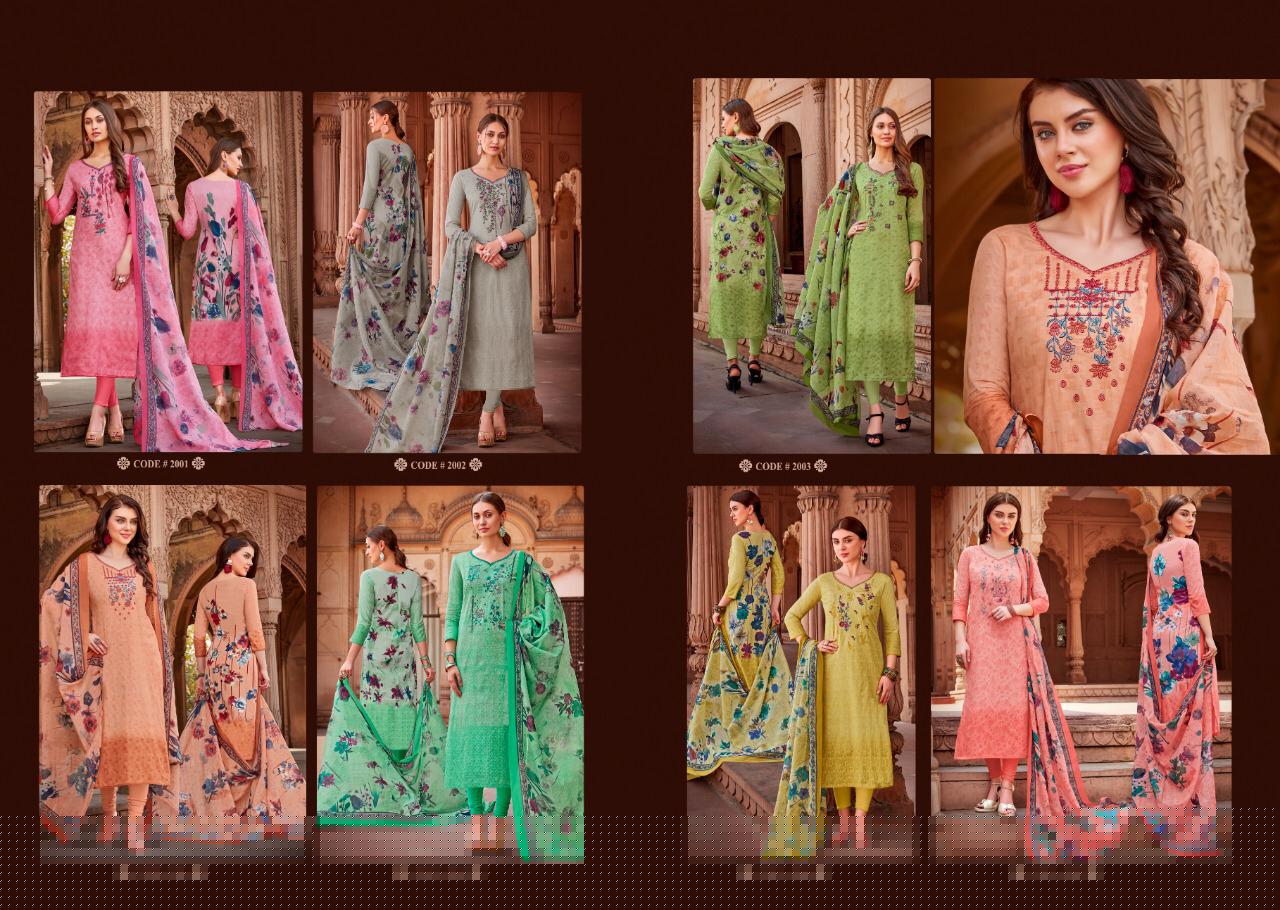 Sazia By Noorie Arts 2001 To 2007 Series Beautiful Pakistani Suits With Embroidered Work Colorful Fancy Casual Wear & Occasional Wear Pure Lawn Cotton Print With Embroidery Dresses At Wholesale Price