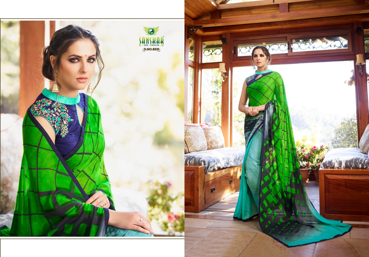 Sbya By Sanskar Sarees Indian Traditional Wear Collection Beautiful Stylish Fancy Colorful Party Wear & Occasional Wear Georgette Sarees At Wholesale Price