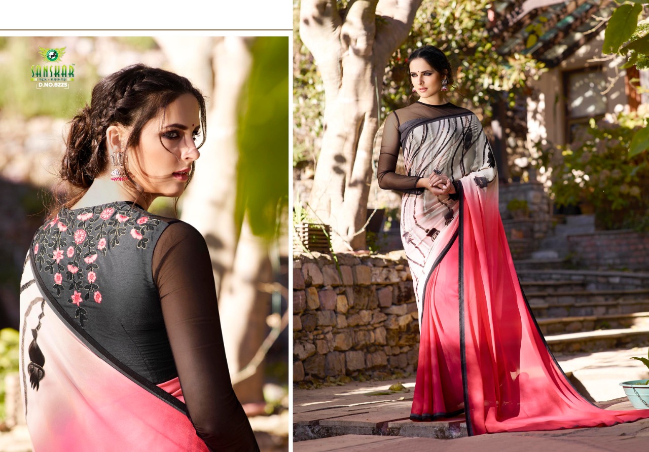 Sbya By Sanskar Sarees Indian Traditional Wear Collection Beautiful Stylish Fancy Colorful Party Wear & Occasional Wear Georgette Sarees At Wholesale Price