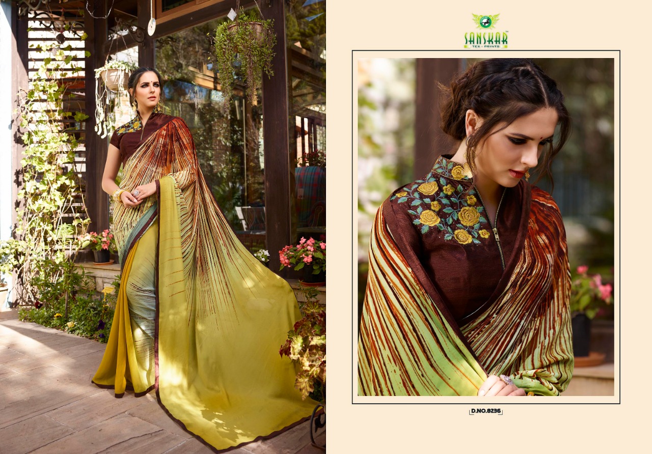 Sbya By Sanskar Sarees Indian Traditional Wear Collection Beautiful Stylish Fancy Colorful Party Wear & Occasional Wear Georgette Sarees At Wholesale Price