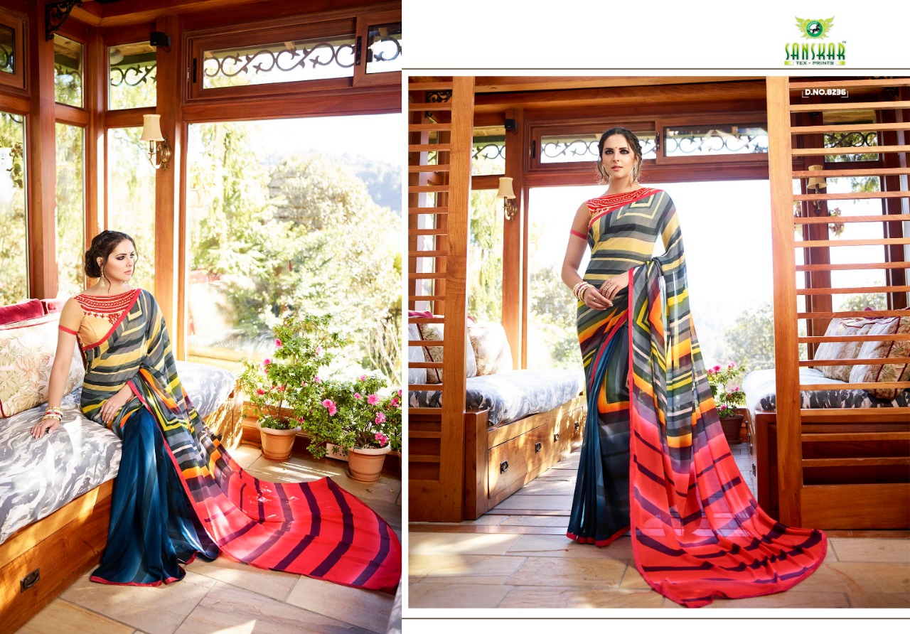 Sbya By Sanskar Sarees Indian Traditional Wear Collection Beautiful Stylish Fancy Colorful Party Wear & Occasional Wear Georgette Sarees At Wholesale Price
