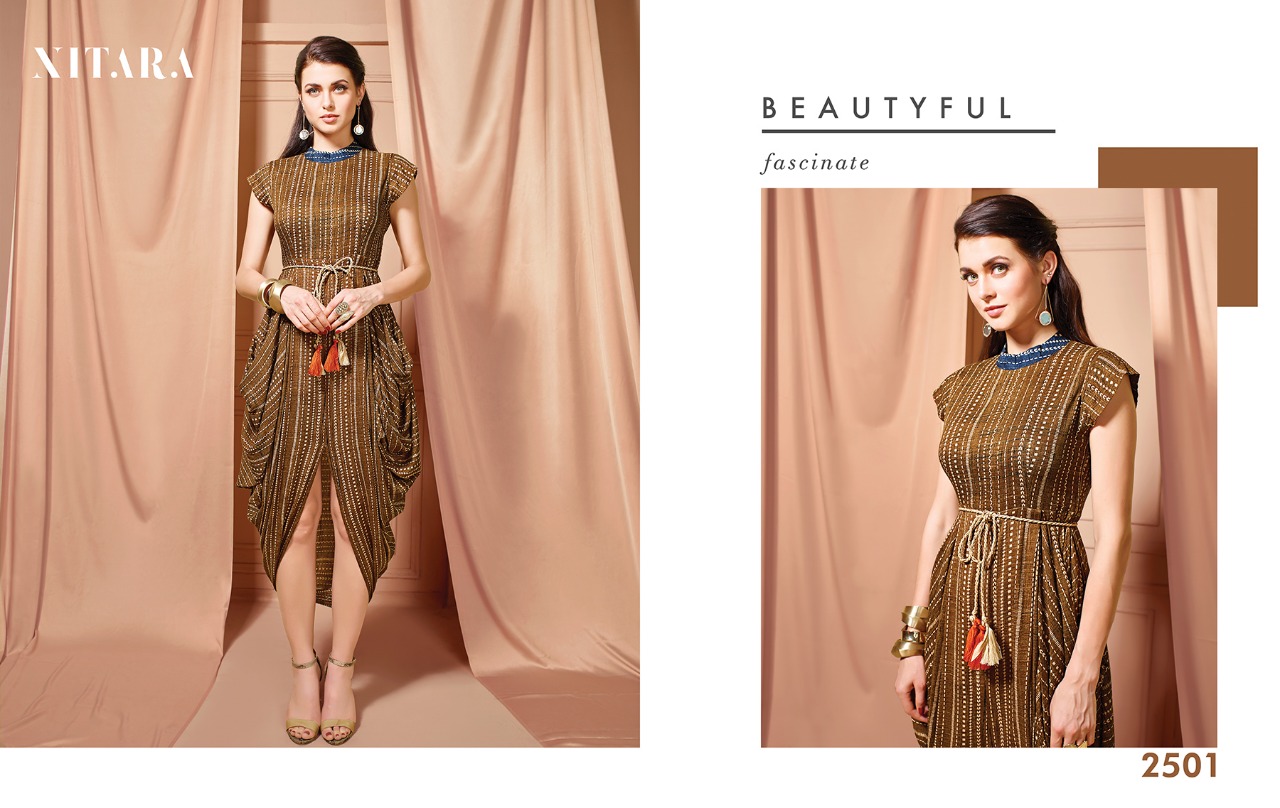 Scarlet By Nitara 2501 To 2509 Series Beautiful Beautiful Stylish Fancy Colorful Casual Wear & Ethnic Wear Ready To Wear Rayon Kurtis At Wholesale Price