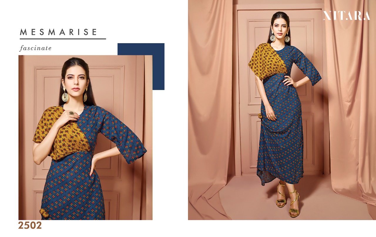 Scarlet By Nitara 2501 To 2509 Series Beautiful Beautiful Stylish Fancy Colorful Casual Wear & Ethnic Wear Ready To Wear Rayon Kurtis At Wholesale Price
