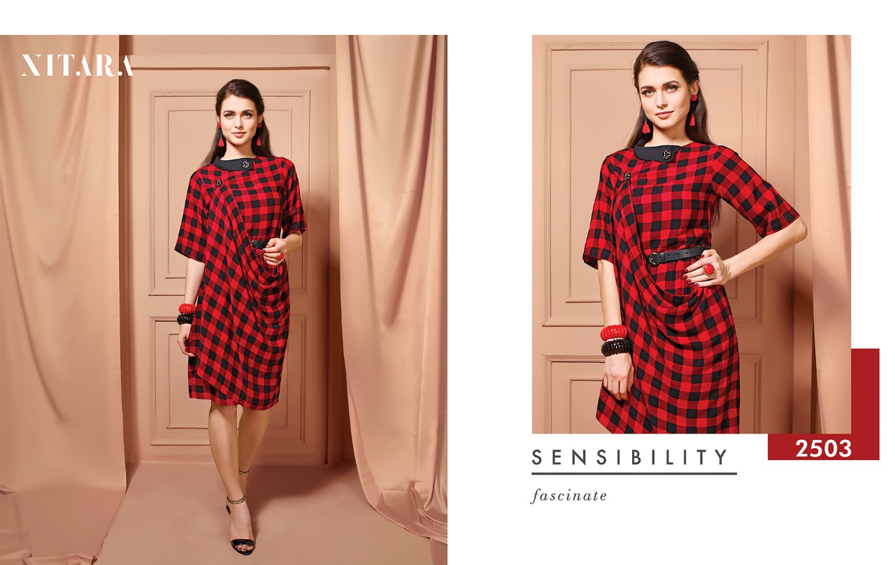 Scarlet By Nitara 2501 To 2509 Series Beautiful Beautiful Stylish Fancy Colorful Casual Wear & Ethnic Wear Ready To Wear Rayon Kurtis At Wholesale Price