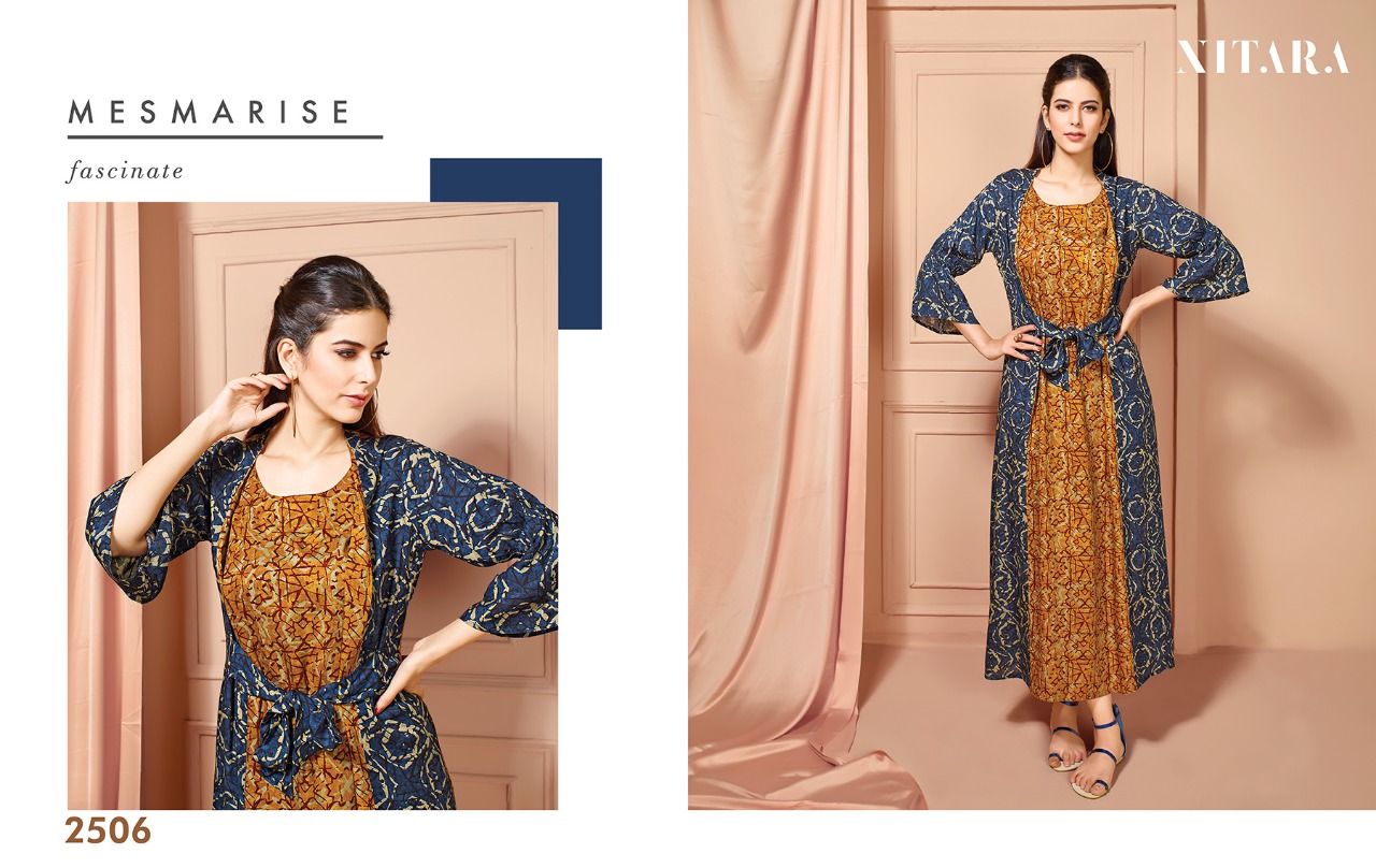 Scarlet By Nitara 2501 To 2509 Series Beautiful Beautiful Stylish Fancy Colorful Casual Wear & Ethnic Wear Ready To Wear Rayon Kurtis At Wholesale Price