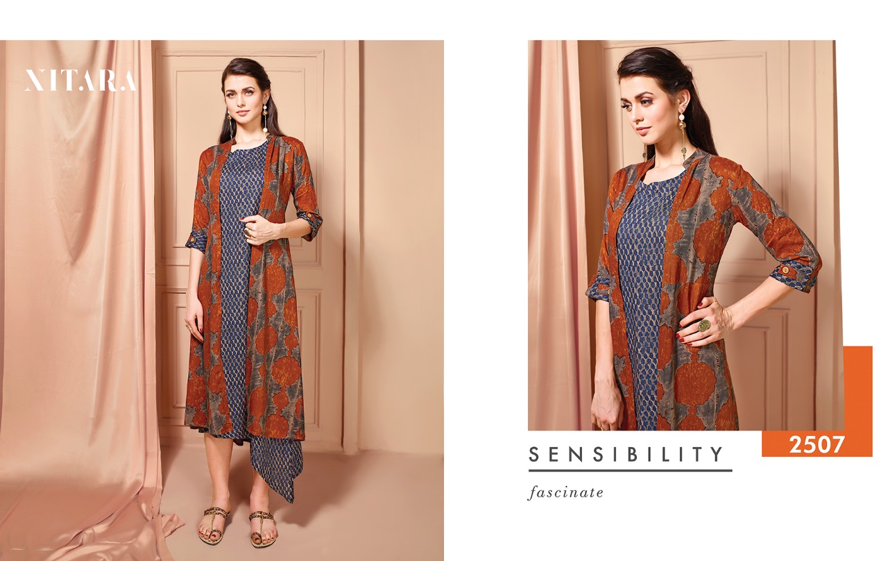 Scarlet By Nitara 2501 To 2509 Series Beautiful Beautiful Stylish Fancy Colorful Casual Wear & Ethnic Wear Ready To Wear Rayon Kurtis At Wholesale Price