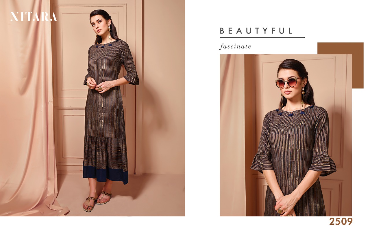 Scarlet By Nitara 2501 To 2509 Series Beautiful Beautiful Stylish Fancy Colorful Casual Wear & Ethnic Wear Ready To Wear Rayon Kurtis At Wholesale Price