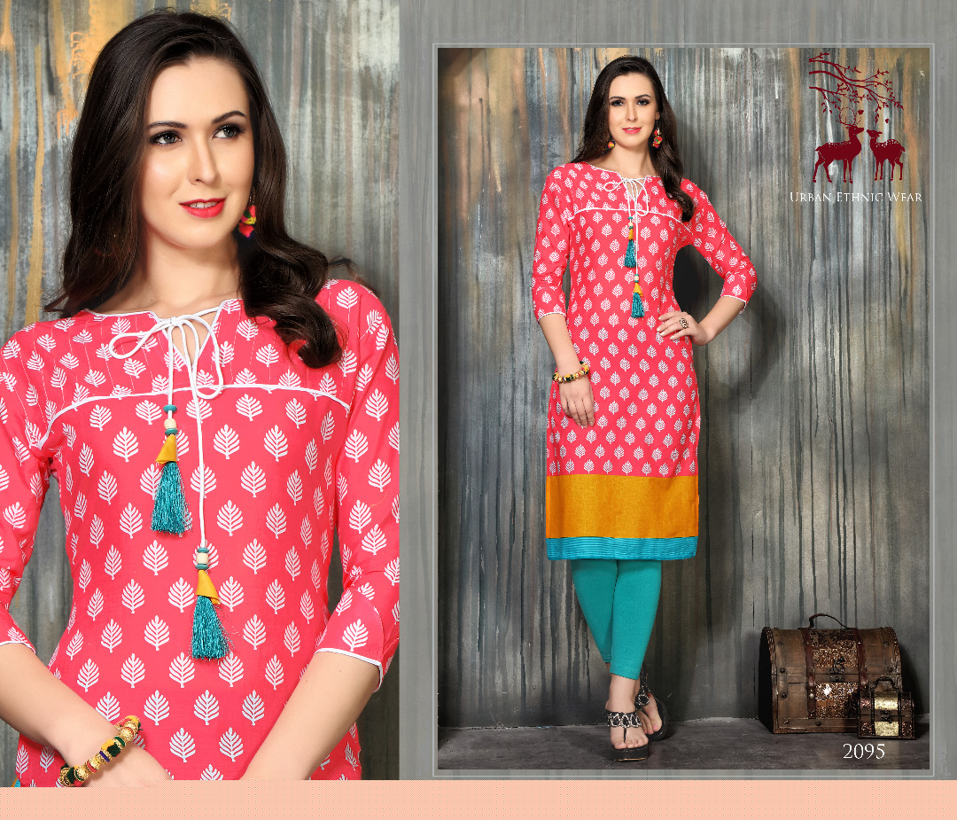 Scarlett By Mrigya 2088 To 2095 Series Beautiful Stylish Fancy Colorful Casual Wear & Ethnic Wear Lawn Cotton Printed Kurtis At Wholesale Price
