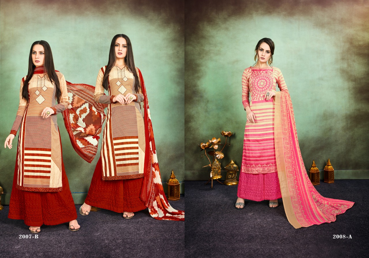 Seasons Vol-2 By Aaa Design Studio 2007-a To 2012-b Series Indian Traditional Wear Collection Beautiful Stylish Fancy Colorful Party Wear & Occasional Wear Cotton Lawn Print With Sarvoski Work Dress At Wholesale Price