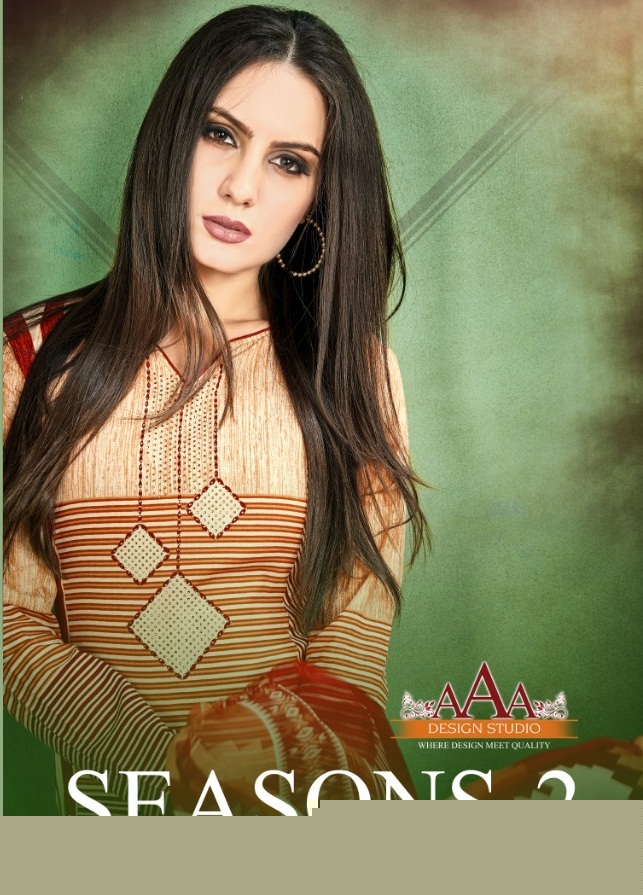 Seasons Vol-2  By Aaa Design Studio  2007-a To 2012-b  Series Indian Traditional Wear Collection Beautiful Stylish Fancy Colorful Party Wear & Occasional Wear Cotton Lawn Print With Sarvoski Work Dress At Wholesale Price