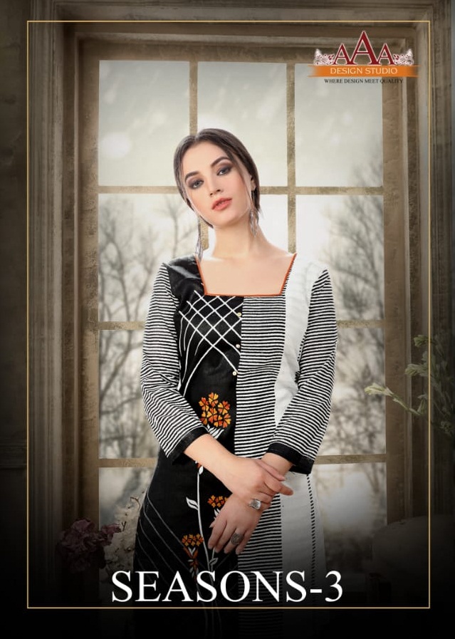 Seasons Vol-3 By Aaa Design 2013-a To 2018-b Series Designer Pakistani Suits Beautiful Stylish Fancy Colorful Party Wear & Ethnic Wear Cotton Lawn Print With Accessories Work  Dresses At Wholesale Price