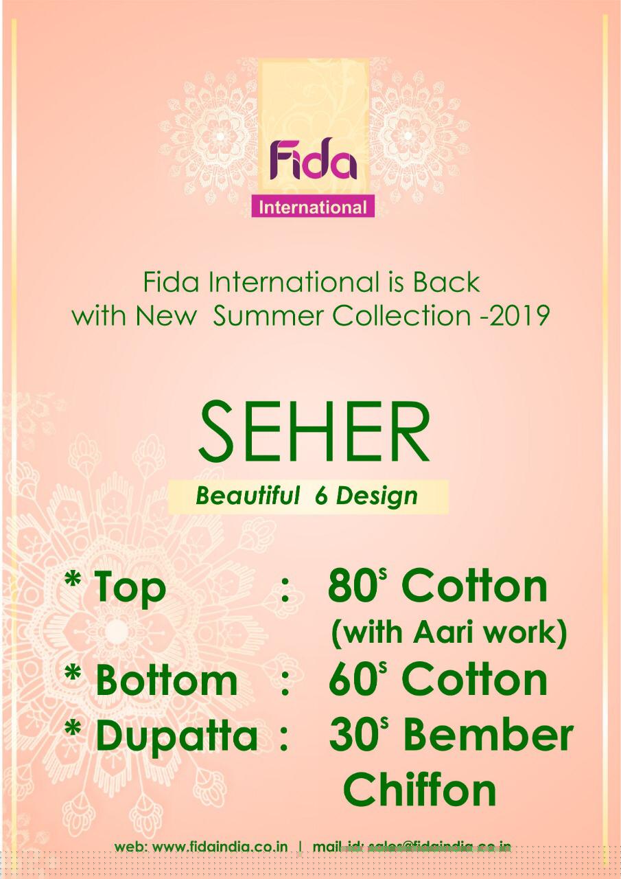 Seher By Fida 1001 To 1006 Series Beautiful Stylish Fancy Colorful Casual Wear & Ethnic Wear Cotton With Aari Work Dresses At Wholesale Price
