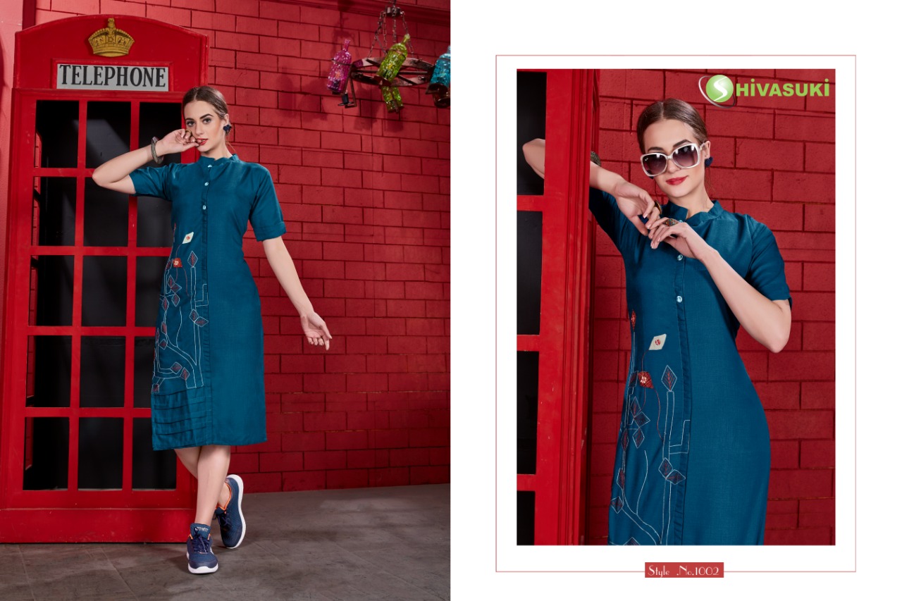 Selina Vol-1 By Shivasuki 1001 To 1006 Series Beautiful Stylish Colorful Fancy Party Wear & Ethnic Wear & Ready To Wear Heavy Galaxy With Embroidery Kurtis At Wholesale Price