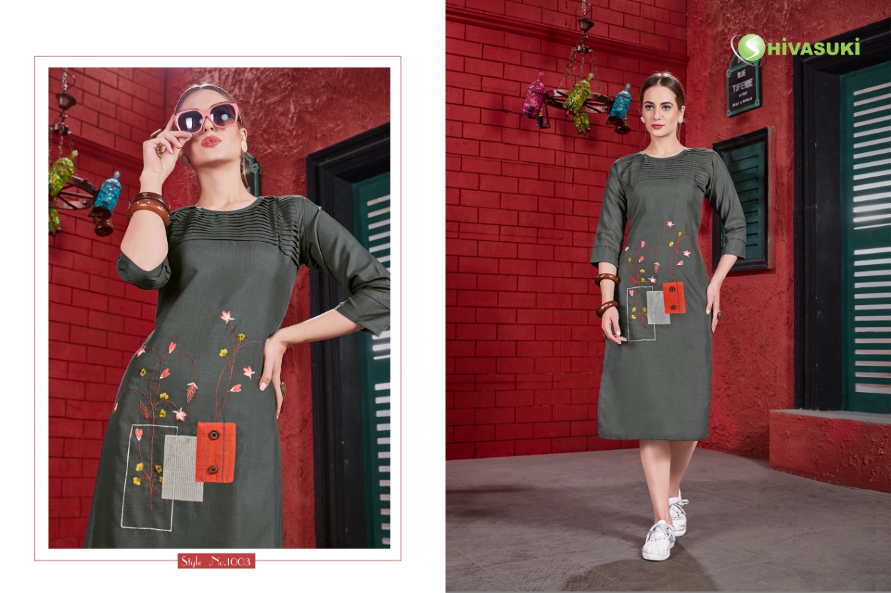 Selina Vol-1 By Shivasuki 1001 To 1006 Series Beautiful Stylish Colorful Fancy Party Wear & Ethnic Wear & Ready To Wear Heavy Galaxy With Embroidery Kurtis At Wholesale Price