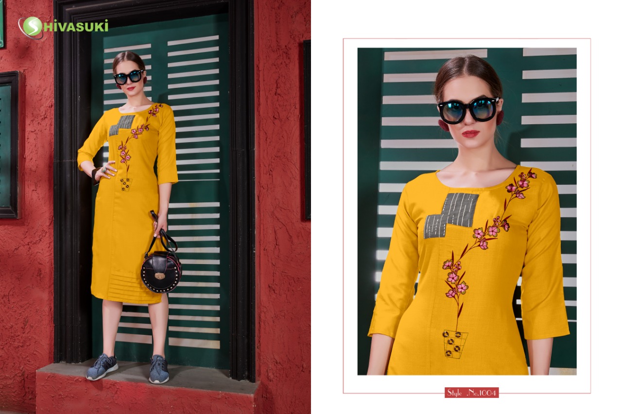 Selina Vol-1 By Shivasuki 1001 To 1006 Series Beautiful Stylish Colorful Fancy Party Wear & Ethnic Wear & Ready To Wear Heavy Galaxy With Embroidery Kurtis At Wholesale Price