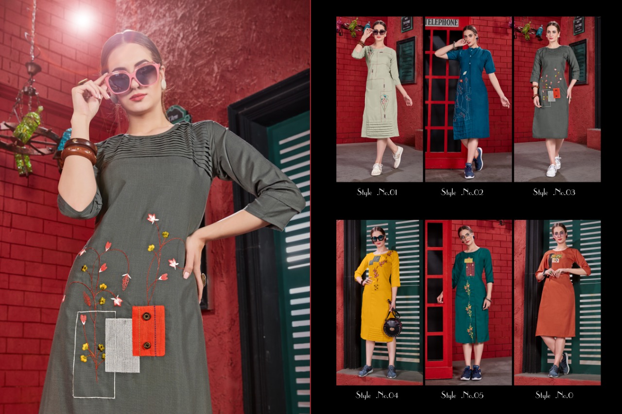 Selina Vol-1 By Shivasuki 1001 To 1006 Series Beautiful Stylish Colorful Fancy Party Wear & Ethnic Wear & Ready To Wear Heavy Galaxy With Embroidery Kurtis At Wholesale Price