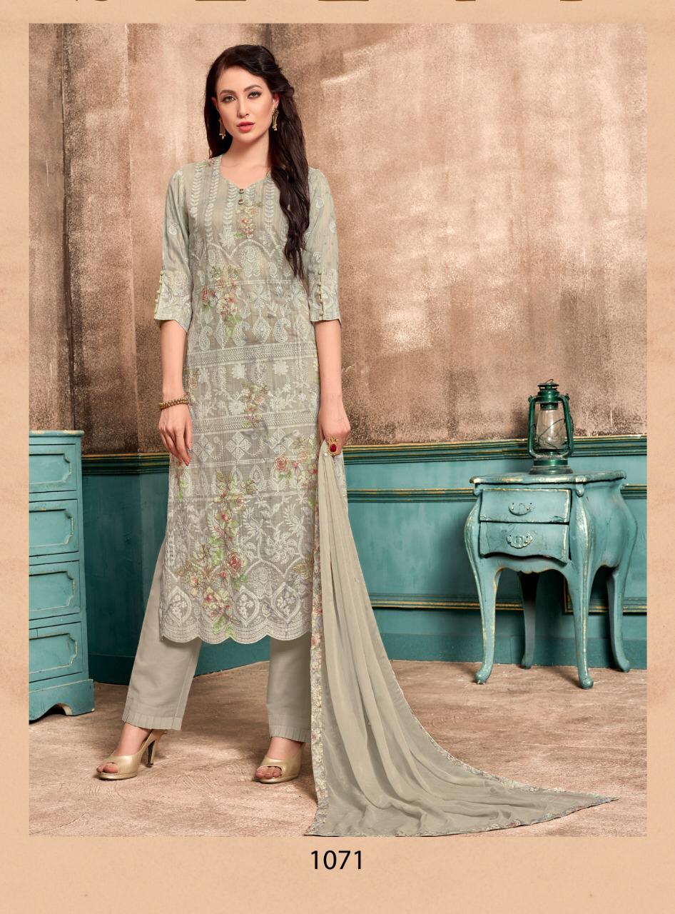 Selvi By Saanjh 1065 To 1071 Series Beautiful Suits Stylish Colorful Fancy Casual Wear & Ethnic Wear Fine Cotton Embroidered Dresses At Wholesale Price