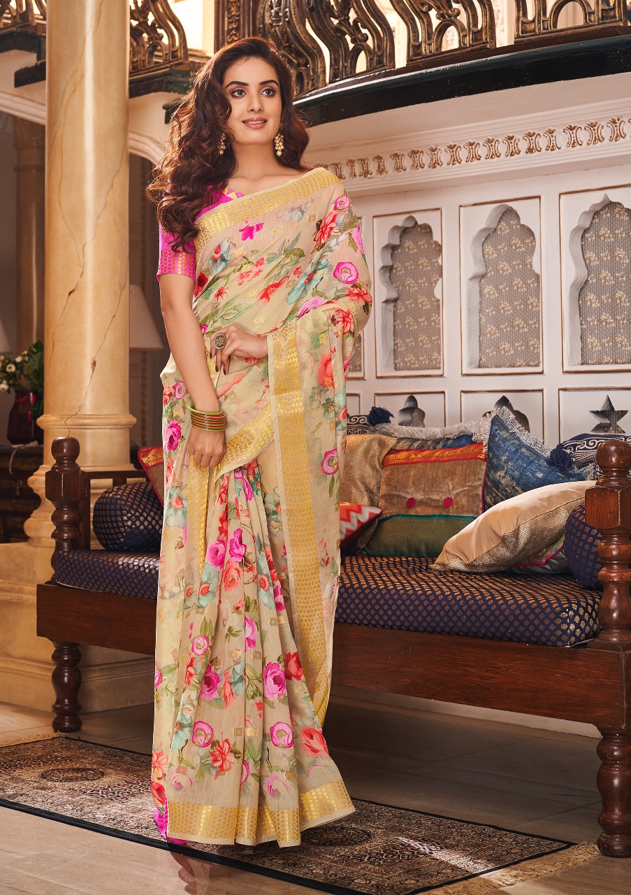 Senorita Cotton By Shangrila 51241 To 51252 Series Indian Traditional Wear Collection Beautiful Stylish Fancy Colorful Party Wear & Occasional Wear Jacquard Digital Printed Sarees At Wholesale Price