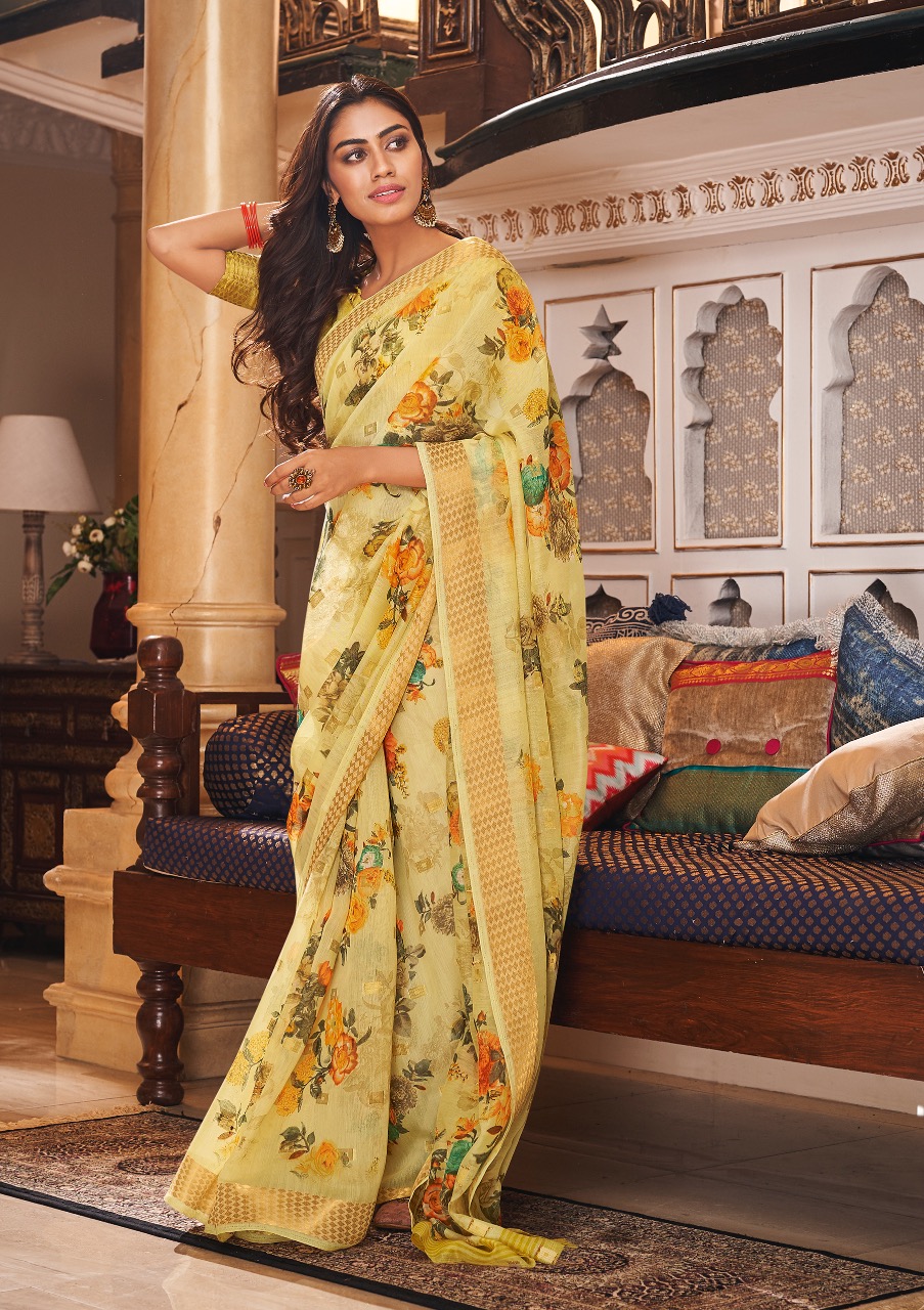 Senorita Cotton By Shangrila 51241 To 51252 Series Indian Traditional Wear Collection Beautiful Stylish Fancy Colorful Party Wear & Occasional Wear Jacquard Digital Printed Sarees At Wholesale Price